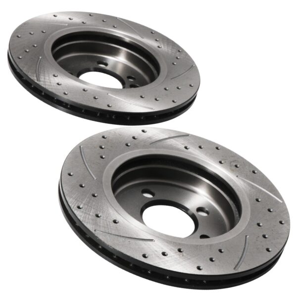 Front Drilled Grooved 276mm Brake Discs Pair For Mini One Cooper S R50 R52 R53 - Image 4