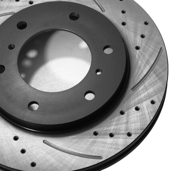 Front Drilled Grooved 294mm Brake Discs For Fiat Fullback 2.4 2.5D 4X4 2016+ - Image 3