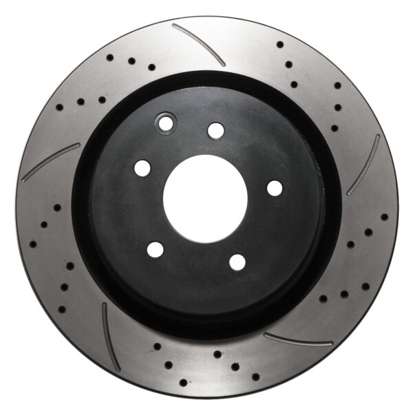 Rear Drilled Grooved 322mm Brake Disc For Nissan Skyline R34 GTR Rb26 1999-2002 - Image 2