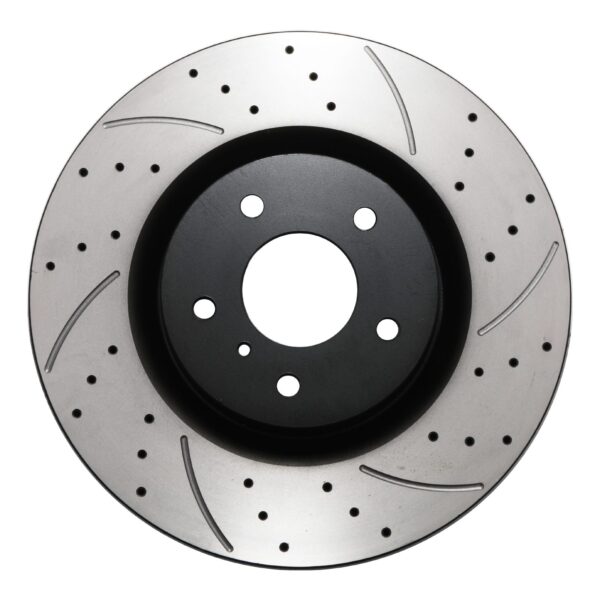 Front Drilled Grooved 323mm Brake Discs For Nissan 350Z Z33 Fairlady 3.5 03-06 - Image 2