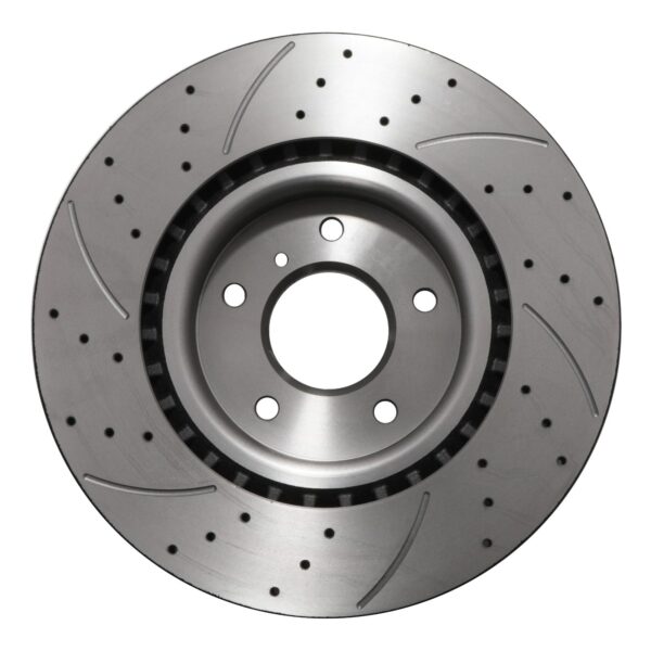 Front Drilled Grooved 323mm Brake Discs For Nissan 350Z Z33 Fairlady 3.5 03-06 - Image 3