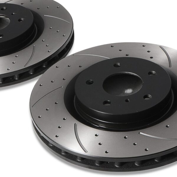 Front Drilled Grooved 323mm Brake Discs For Nissan 350Z Z33 Fairlady 3.5 03-06 - Image 6