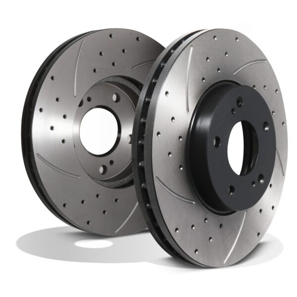 Front Drilled Grooved 295mm Brake Discs For Nissan Skyline R33 2.5 Gtst 93-98