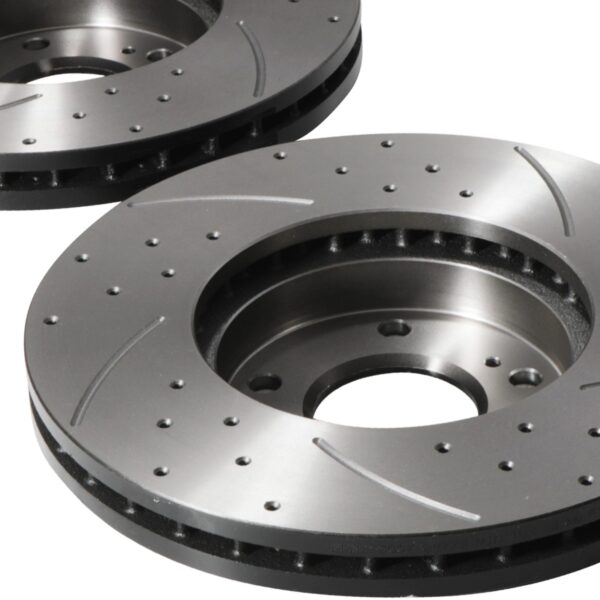 Front Drilled Grooved 295mm Brake Discs For Nissan Skyline R33 2.5 Gtst 93-98 - Image 7