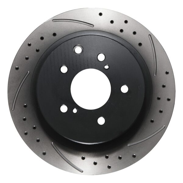 Rear Drilled Grooved 296mm Brake Discs For Nissan Skyline R33 2.5 Gtst 93-98 - Image 2