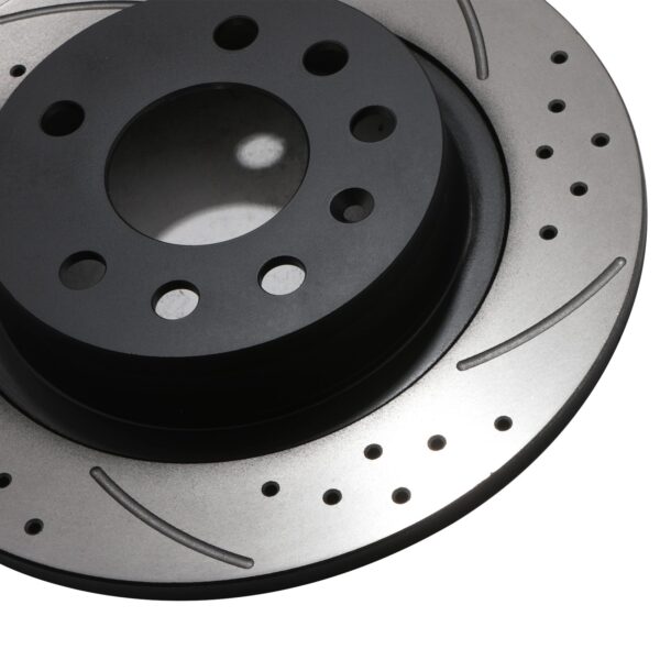 Rear Grooved Drilled 278mm Brake Discs For Vauxhall Opel Astra H 2.0 Turbo Vxr - Image 5