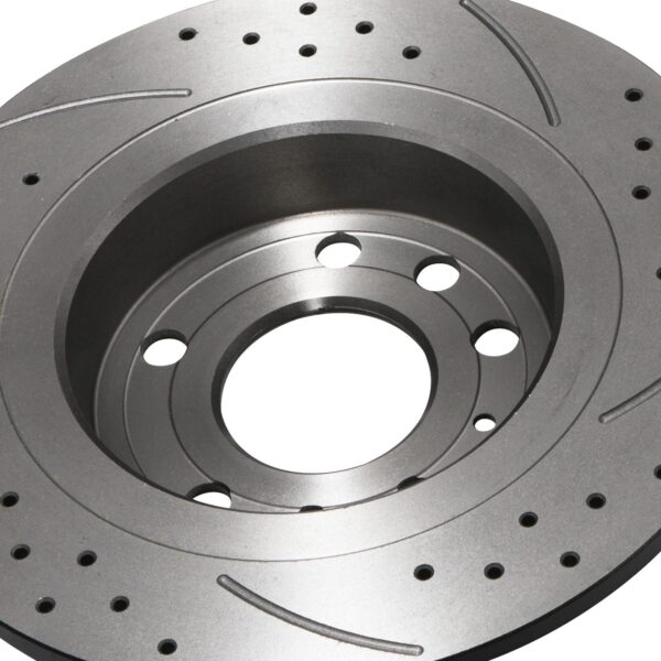 Rear Grooved Drilled 278mm Brake Discs For Vauxhall Opel Astra H 2.0 Turbo Vxr - Image 6