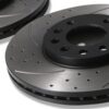 Front Drilled Grooved 288mm Brake Discs For Vauxhall Vectra B Saab 9-3 9-5 1995-2009 - Image 5