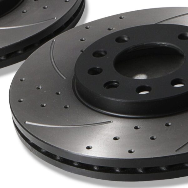 Front Drilled Grooved 288mm Brake Discs For Vauxhall Vx220 2.0 2.2 Vxr 00-05 - Image 5