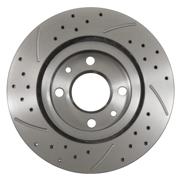 Front Drilled Grooved Brake Discs 258mm - Renault Clio Mk4 12-19 - Image 5