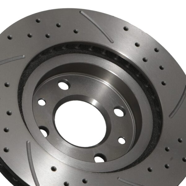 Front Drilled Grooved Brake Discs 258mm - Renault Clio Mk4 12-19 - Image 6