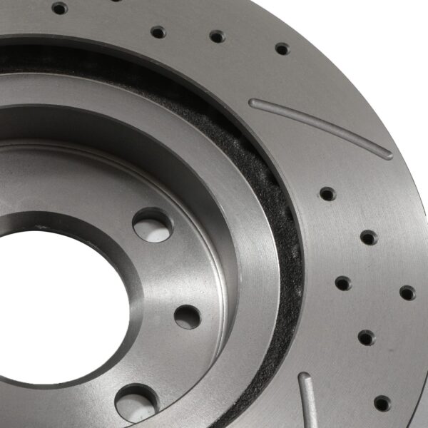 Front Drilled Grooved Brake Discs 258mm - Renault Clio Mk4 12-19 - Image 7