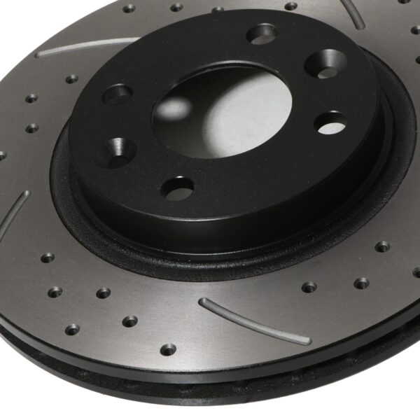 Front Drilled Grooved Brake Discs 258mm - Renault Twingo Mk3 0.9 1.0 2014+ - Image 4