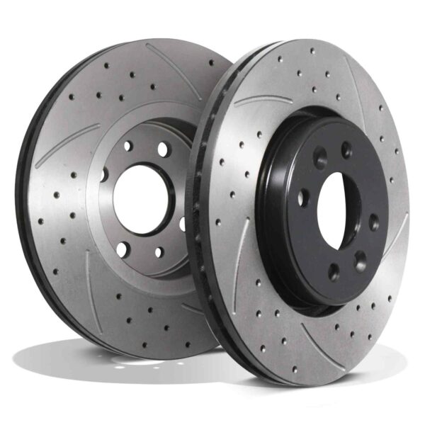 Front Drilled Grooved 280mm Brake Discs For Renault Megane Scenic 99-08