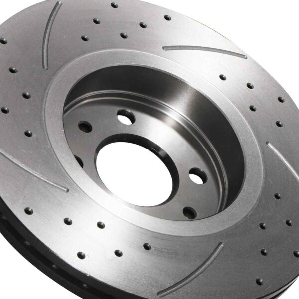 Front Drilled Grooved 280mm Brake Discs For Renault Megane Scenic 99-08 - Image 5