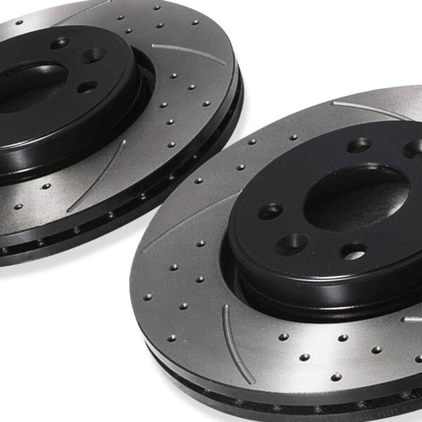 Front Drilled Grooved 280mm Brake Discs For Renault Megane Scenic 99-08 - Image 8