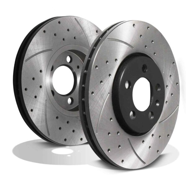 Front Drilled Grooved 288mm Brake Discs For Volkswagen VW Golf Mk4 Polo 6R 97+