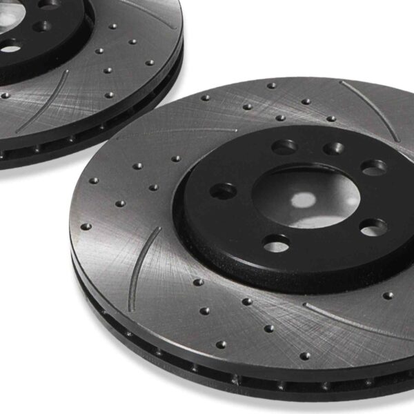 Front Drilled Grooved 288mm Brake Discs For Volkswagen VW Golf Mk4 Polo 6R 97+ - Image 4