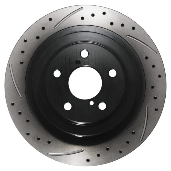 Rear Drilled Grooved 290mm 5X100 Brake Discs For Subaru Impreza Legacy WRX 00-09 - Image 2