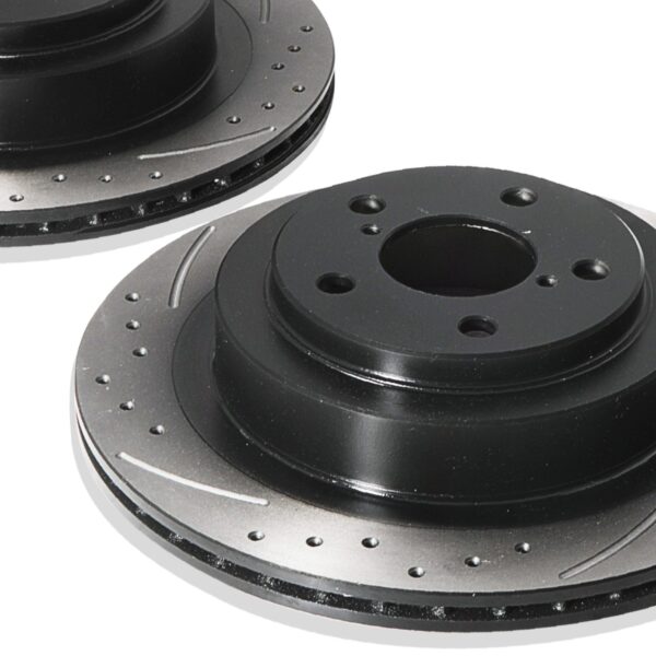 Rear Drilled Grooved 290mm 5X100 Brake Discs For Subaru Impreza Legacy WRX 00-09 - Image 7