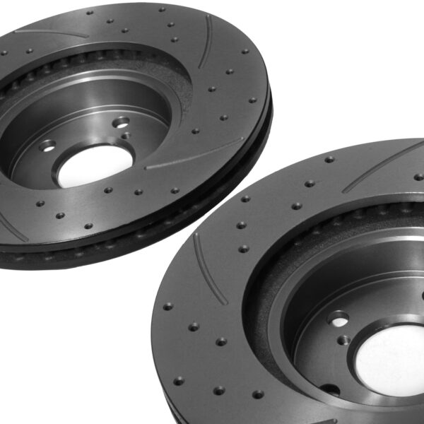 Front Drilled Grooved 277mm Brake Discs For Subaru Impreza WRX Legacy 92-12 - Image 5