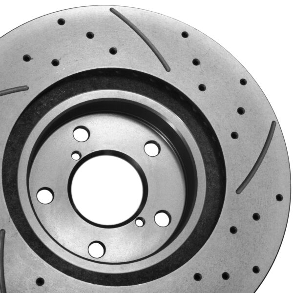 Front Drilled Grooved 277mm Brake Discs For Subaru Impreza WRX Legacy 92-12 - Image 4