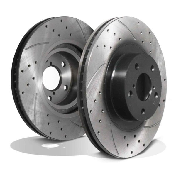 Front Drilled Grooved 294mm Brake Discs For Subaru Impreza WRX Forester Legacy 92+