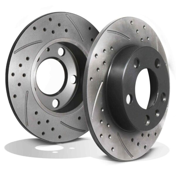 Rear Drilled Grooved 232mm Brake Discs For Volkswagen VW Golf Mk4 Bora 1J 97-06