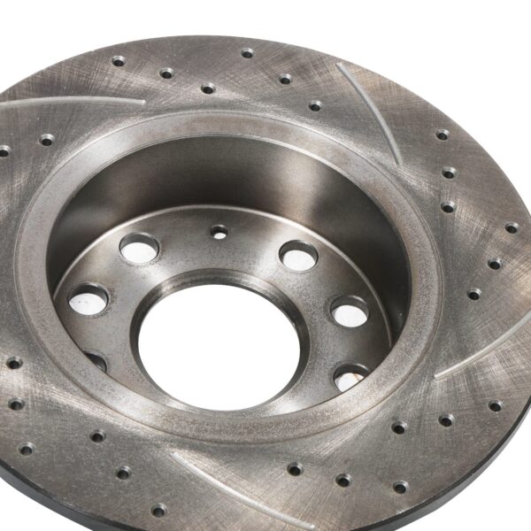 Rear Grooved Drilled 253mm Brake Discs For VW Golf Mk5 Mk6 1.9 2.0 TDI TSI Fsi - Image 5