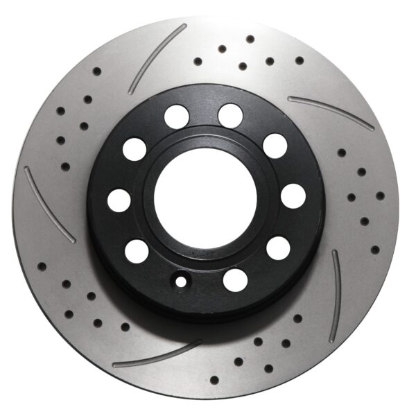 Rear Grooved Drilled 256mm Brake Discs For Skoda Octavia 1Z 1.8 1.9 2.0 TDI TSI - Image 6