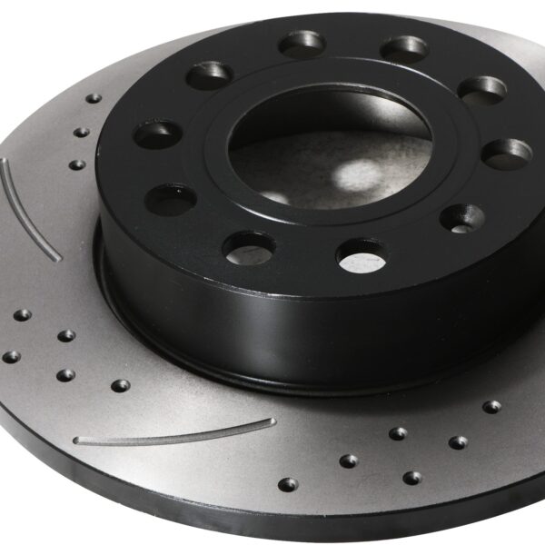 Rear Grooved Drilled 256mm Brake Discs For Skoda Octavia 1Z 1.8 1.9 2.0 TDI TSI - Image 8