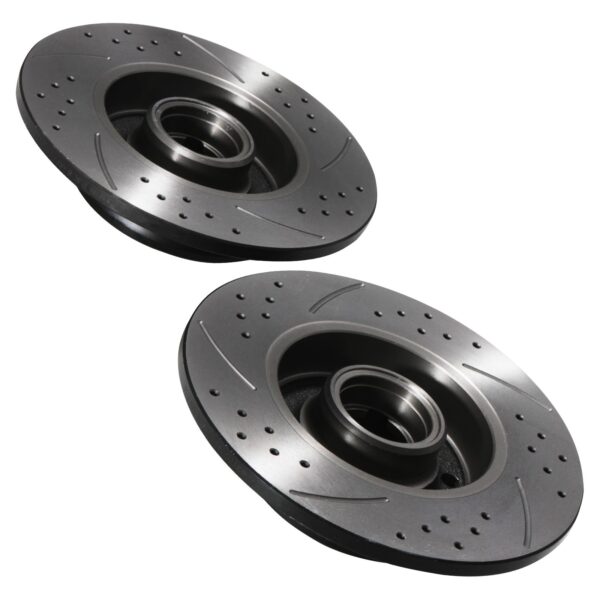 Rear Grooved Drilled 226mm Brake Discs For VW Golf Mk3 Polo 1.6 1.8 1.9 TDI GTI - Image 7