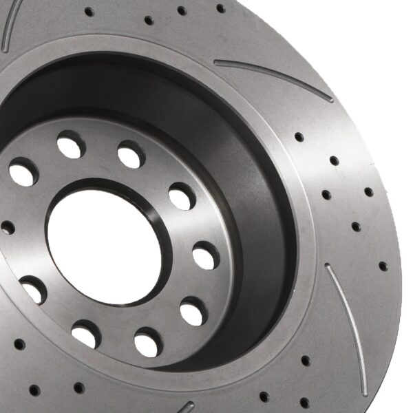 Rear Grooved Drilled 300mm Brake Discs For Audi A3 8V S3 Q3 TFSI TDI Quattro 12+ - Image 5