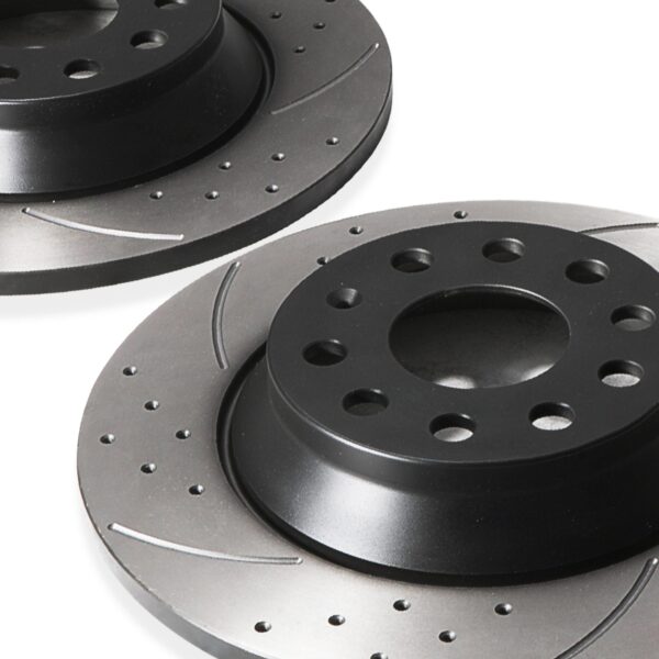 Rear Grooved Drilled 300mm Brake Discs For Audi A3 8V S3 Q3 TFSI TDI Quattro 12+ - Image 4