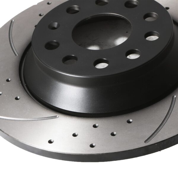 Rear Grooved Drilled 300mm Brake Discs For Audi A3 8V S3 Q3 TFSI TDI Quattro 12+ - Image 3