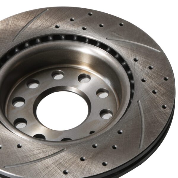 Front Drilled Grooved 280mm Brake Discs For VW Golf Mk5 Mk6 1.4 1.6 2.0 TFSI GTI - Image 5