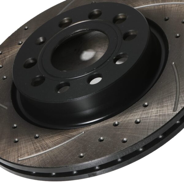 Front Drilled Grooved 280mm Brake Discs For VW Golf Mk5 Mk6 1.4 1.6 2.0 TFSI GTI - Image 4