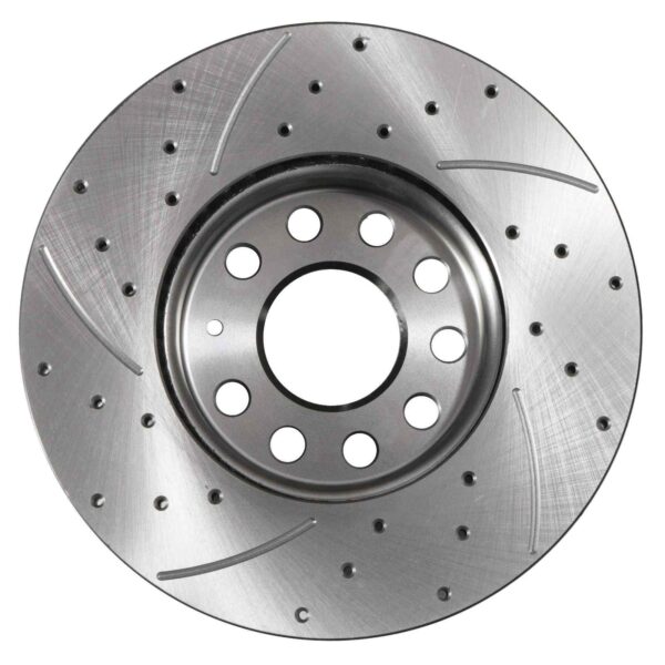 Front Drilled Grooved 288mm Brake Discs For Volkswagen VW Golf Mk5 Mk6 Mk7 04-20 - Image 3