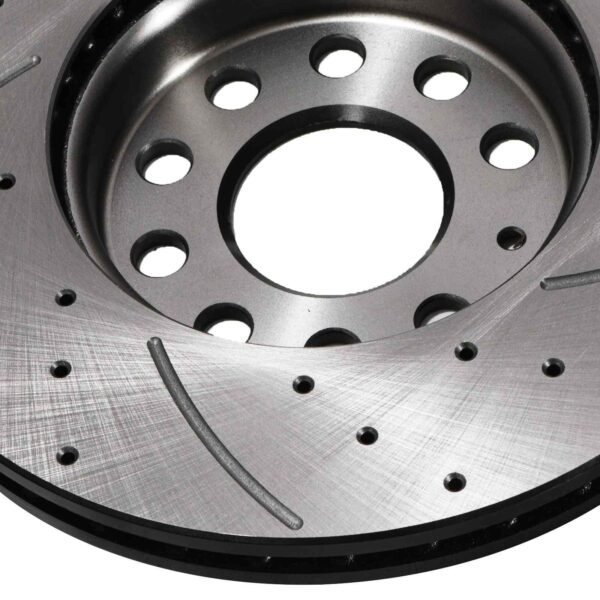 Front Drilled Grooved 288mm Brake Discs For Skoda Octavia 5E 12-19 - Image 4