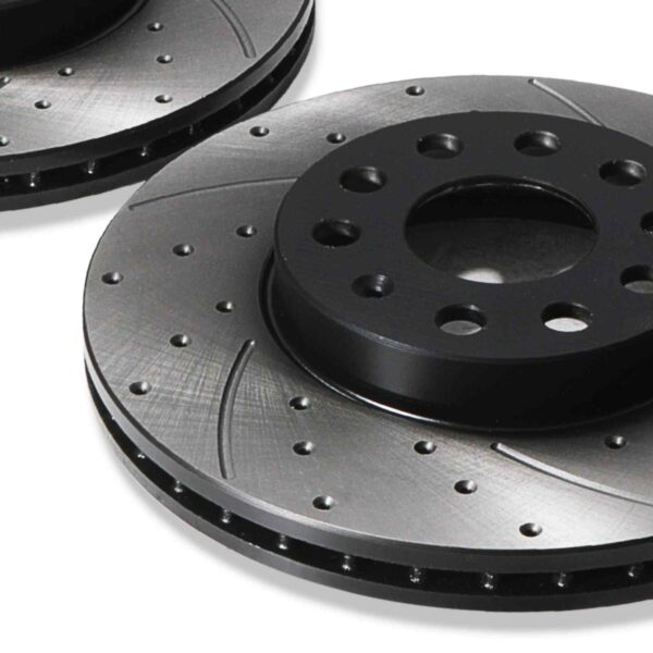 Front Drilled Grooved 288mm Brake Discs For Skoda Octavia 5E 12-19 - Image 3