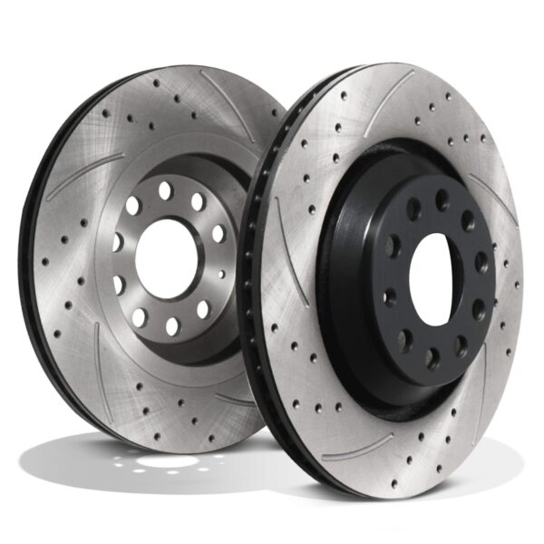 Rear Drilled Grooved 310mm Brake Discs For Audi A3 S3 3.2 Quattro 2.0 TDI TFSI