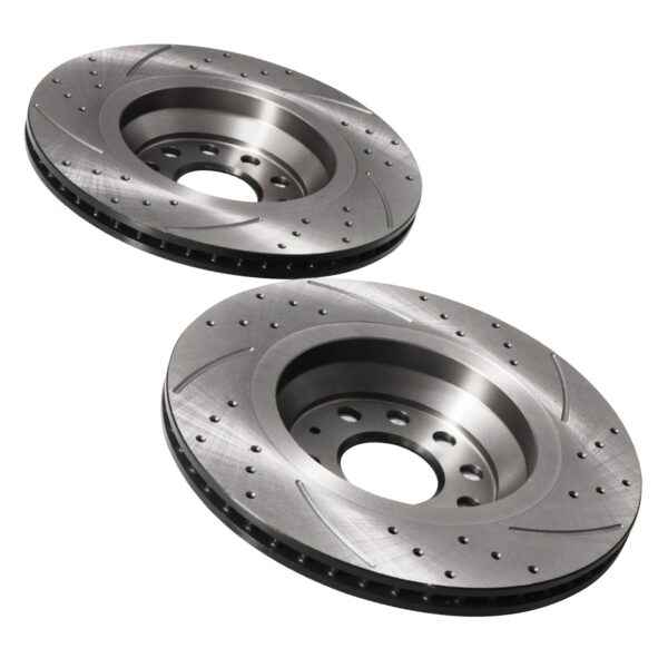 Rear Drilled Grooved 310mm Brake Discs For Audi A3 S3 3.2 Quattro 2.0 TDI TFSI - Image 7