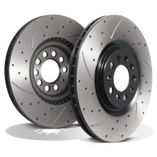 Front Drilled Grooved 312mm Brake Discs For VW Golf Mk4 1.8T GTI V5 2.8 V6 R32