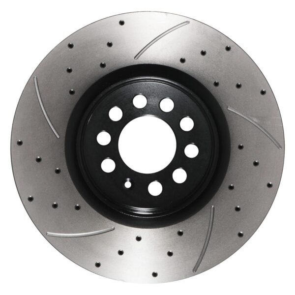 Front Drilled Grooved 312mm Brake Discs For VW Golf Mk4 1.8T GTI V5 2.8 V6 R32 - Image 2