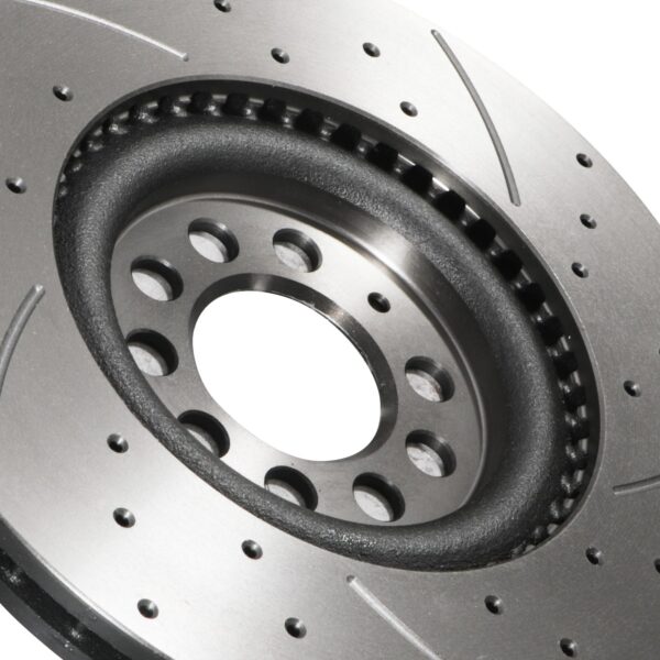 Front Drilled Grooved 312mm Brake Discs For VW Golf Mk4 1.8T GTI V5 2.8 V6 R32 - Image 5