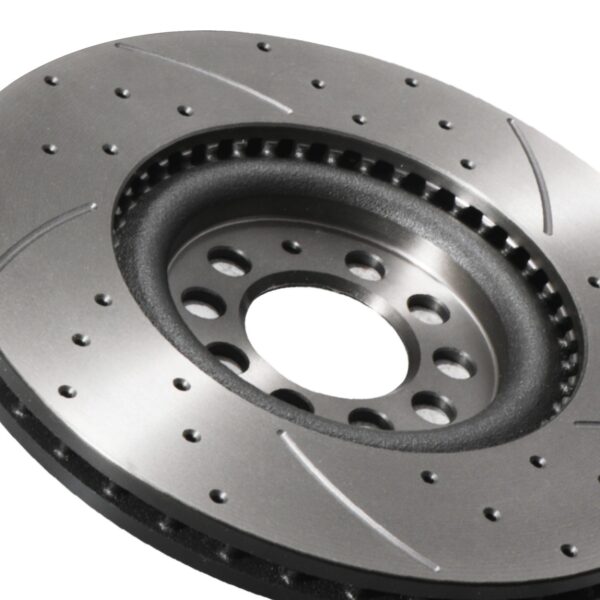 Front Drilled Grooved 312mm Brake Discs For VW Golf Mk4 1.8T GTI V5 2.8 V6 R32 - Image 4