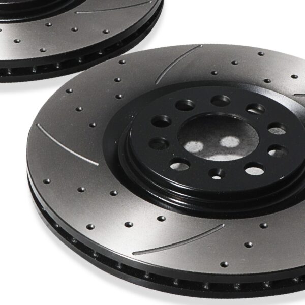 Front Drilled Grooved 312mm Brake Discs For VW Golf Mk4 1.8T GTI V5 2.8 V6 R32 - Image 3