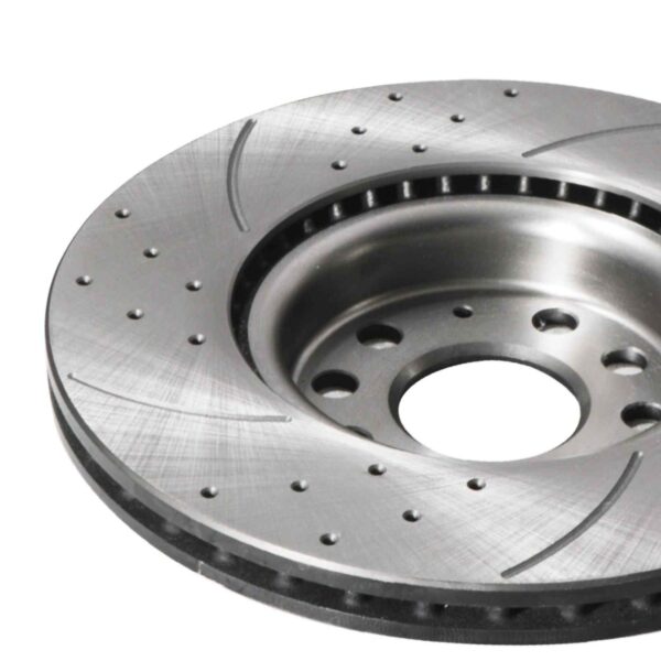 Front Drilled Grooved 312mm Brake Discs For Volkswagen VW Golf Mk5 Mk6 GTI GTD R 04+ - Image 7