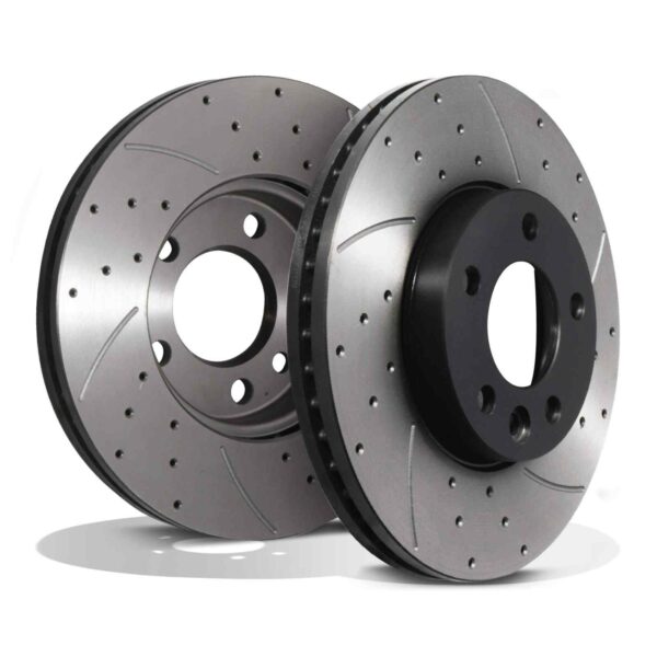 Front Drilled Grooved 308mm Brake Discs For Volkswagen VW Transporter & Multivan T5 03-15