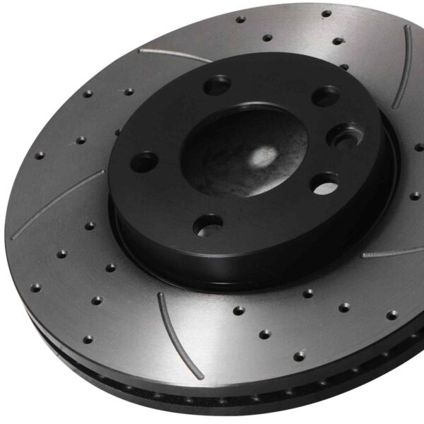 Front Drilled Grooved 308mm Brake Discs For Volkswagen VW Transporter & Multivan T5 03-15 - Image 4